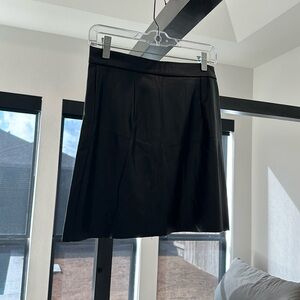 Faux leather black skirt